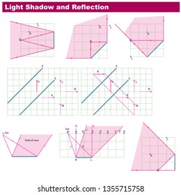 Physics Light and Reflection Vector