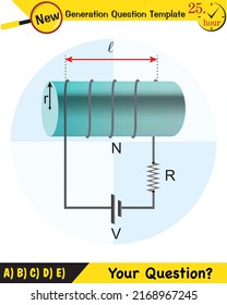 Physics, Magnetic field, Electromagnetic field and magnetic force, Polar magnet schemes, Educational magnetism physics vector, Magnetic field world,next generation question template