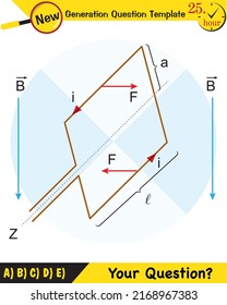 Physics, Magnetic field, Electromagnetic field and magnetic force, Polar magnet schemes, Educational magnetism physics vector, Magnetic field world,next generation question template