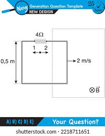 Physics, Magnetic field, Electromagnetic field and magnetic force, Polar magnet schemes, Educational magnetism physics vector, Magnetic field world,next generation question template, exam question
