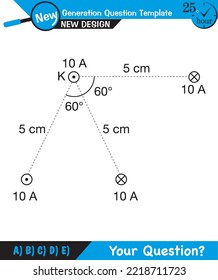 Physics, Magnetic field, Electromagnetic field and magnetic force, Polar magnet schemes, Educational magnetism physics vector, Magnetic field world,next generation question template, exam question
