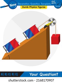 Física, imanes, campo electromagnético y fuerza magnética, esquemas de imanes polares, vector de física del magnetismo educativo, plantilla de preguntas de próxima generación, figuras de la física tonta
