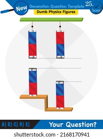 Physics, Magnets, Electromagnetic field and magnetic force, Polar magnet schemes, Educational magnetism physics vector, next generation question template, dumb physics figures