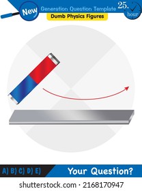 Physics, Magnets, Electromagnetic field and magnetic force, Polar magnet schemes, Educational magnetism physics vector, next generation question template, dumb physics figures