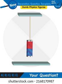 Física, imanes, campo electromagnético y fuerza magnética, esquemas de imanes polares, vector de física del magnetismo educativo, plantilla de preguntas de próxima generación, figuras de la física tonta