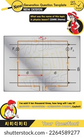 Physics, Magnets, Scientific Magnetic Field and Electromagnetism vector illustration, Electric current and magnetic poles, two sisters speech bubble, New generation question template, eps
