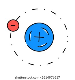 physics molecular structure line icon vector. physics molecular structure sign. isolated symbol illustration