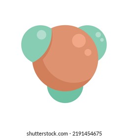 Icono de molécula física. Icono de vector molécula de física aislado en fondo blanco