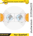 Physics, movements of the earth around the sun, formation of the seasons, next generation question template, eps