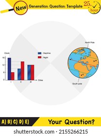 Physics, movements of the earth around the sun, formation of the seasons, next generation question template, eps