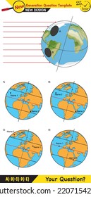 Physics, movements of the earth around the sun, formation of the seasons, next generation question template, exam question, eps