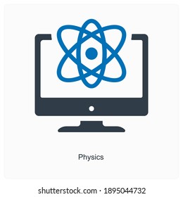 Physics and newton icon concept
