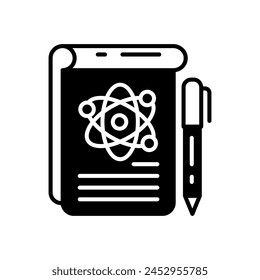 Physics Notes  icon in vector. Logotype
