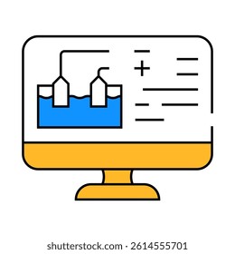 physics online lesson line icon vector. physics online lesson sign. isolated symbol illustration