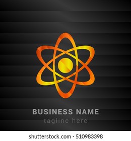 Physics Orange, Yellow and Black silk fashion premium icon / Logo