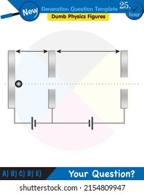 Physics, parallel plate capacitor in circuit, Capacitors, circuit elements, next generation question template, dumb physics figures, eps 