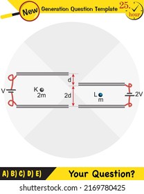 Physics, parallel plate capacitor in circuit, Capacitors, circuit elements, next generation question template, exam question
