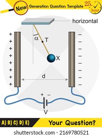 Physics, parallel plate capacitor in circuit, Capacitors, circuit elements, next generation question template, exam question