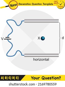Physics, parallel plate capacitor in circuit, Capacitors, circuit elements, next generation question template, exam question