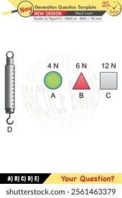 Physics, Physical concepts, High school, middle school, exam question template, numerical lessons, verbal lessons, Next generation problems, for teachers, editable, black layer, eps