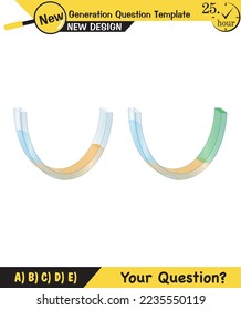 Physics, pressure and lifting force, archimedes principle, pressure of liquids and gases, containers filled with water, next generation question template, exam question, eps