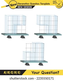 Physics, pressure and lifting force, archimedes principle, pressure of liquids and gases, containers filled with water, next generation question template, exam question, eps
