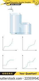 Physics, pressure and lifting force, archimedes principle, pressure of liquids and gases, containers filled with water, next generation question template, exam question, eps
