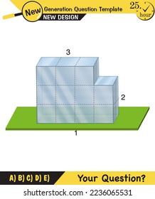 Physics, pressure and lifting force, archimedes principle, pressure of liquids and gases, containers filled with water, next generation question template, exam question, eps