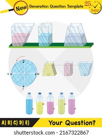 Physics, pressure and lifting force, pressure of stagnant waters, archimedes principle, pressure of liquids, containers filled with water, next generation question template,  exam question, eps 