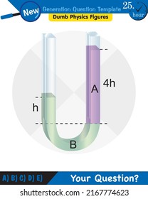 Physics, pressure and lifting force, pressure of stagnant waters, archimedes principle, pressure of liquids, containers filled with water, next generation question template,  exam question, eps 