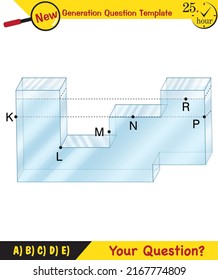 Physics, pressure and lifting force, pressure of stagnant waters, archimedes principle, pressure of liquids, containers filled with water, next generation question template,  exam question, eps 