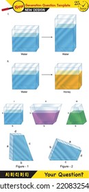 Physics, pressure and lifting force, pressure of stagnant waters, archimedes principle, pressure of liquids, containers filled with water, next generation question template, eps