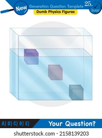 Physics, pressure of liquids, buoyant forces of liquids, next generation question template, dumb physics figures, eps