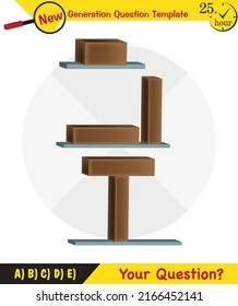 Physics, pressure of solids, next generation question template, dumb physics figures, exam question, eps