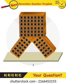 Physics, pressure of solids, next generation question template, dumb physics figures, exam question, eps