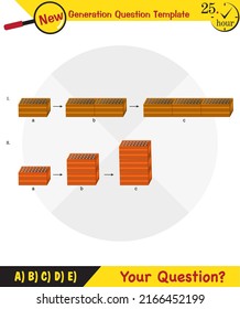Physics, pressure of solids, next generation question template, dumb physics figures, exam question, eps