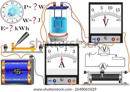 A physics problem in which you need to find unknown physical quantities. You need to use the given quantities that are displayed by physical instruments.