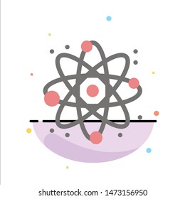 Physics, React, Science Abstract Flat Color Icon Template