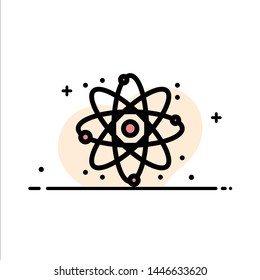 Physics, React, Science  Business Flat Line Filled Icon Vector Banner Template