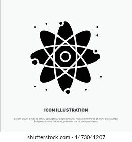 Physics, React, Science solid Glyph Icon vector