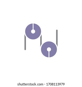 Physics related icon on background for graphic and web design. Creative illustration concept symbol for web or mobile app.