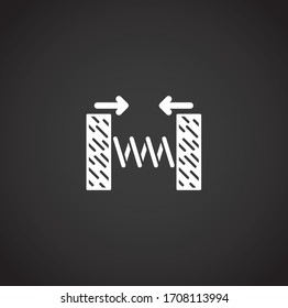 Physics related icon on background for graphic and web design. Creative illustration concept symbol for web or mobile app.