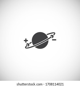 Physics related icon on background for graphic and web design. Creative illustration concept symbol for web or mobile app.