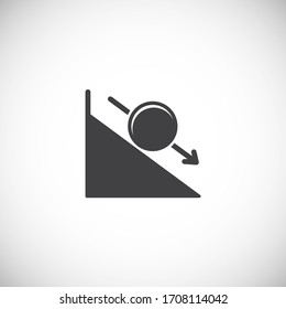 Physics related icon on background for graphic and web design. Creative illustration concept symbol for web or mobile app.