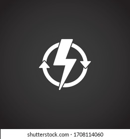 Icono relacionado con la física en segundo plano para diseño gráfico y web. Símbolo de concepto de ilustración creativa para aplicación web o móvil.