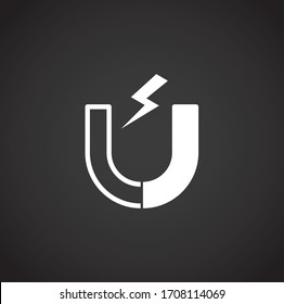 Physics related icon on background for graphic and web design. Creative illustration concept symbol for web or mobile app.