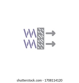 Physics related icon on background for graphic and web design. Creative illustration concept symbol for web or mobile app.