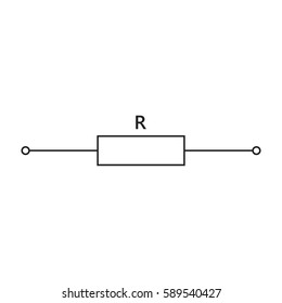 Physics resistance box on the white background