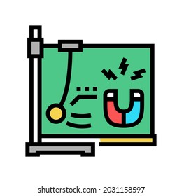 physics school subject color icon vector. physics school subject sign. isolated symbol illustration