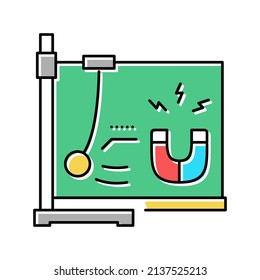 physics school subject color icon vector. physics school subject sign. isolated symbol illustration